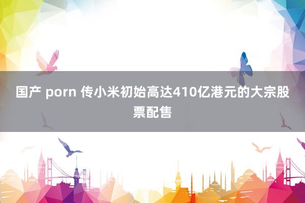 国产 porn 传小米初始高达410亿港元的大宗股票配售