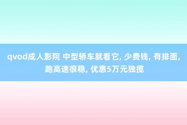 qvod成人影院 中型轿车就看它, 少费钱, 有排面, 跑高速很稳, 优惠5万元独揽