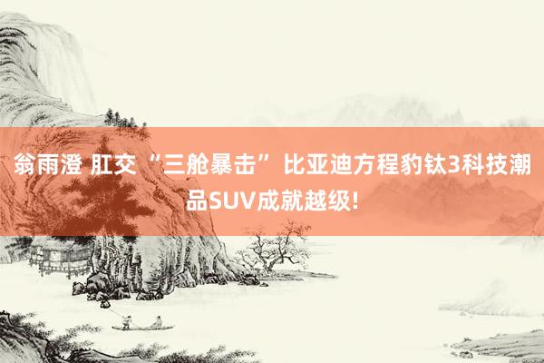 翁雨澄 肛交 “三舱暴击” 比亚迪方程豹钛3科技潮品SUV成就越级!