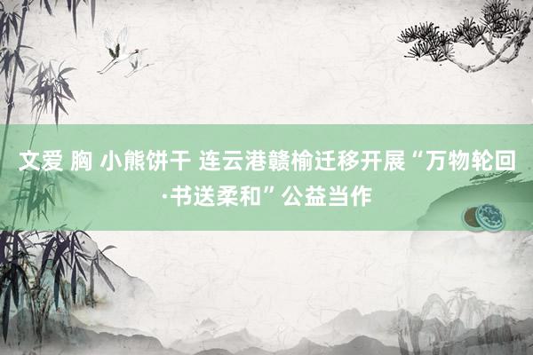 文爱 胸 小熊饼干 连云港赣榆迁移开展“万物轮回·书送柔和”公益当作