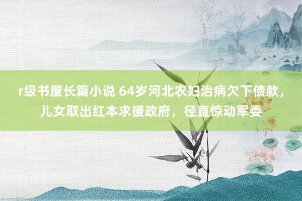 r级书屋长篇小说 64岁河北农妇治病欠下债款，儿女取出红本求援政府，径直惊动军委