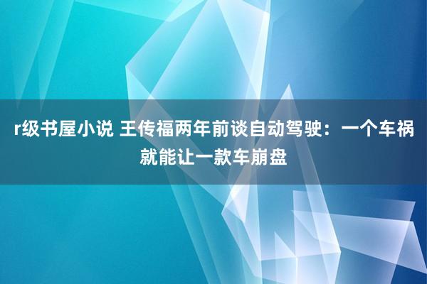 r级书屋小说 王传福两年前谈自动驾驶：一个车祸就能让一款车崩盘